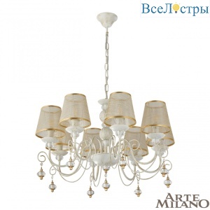 Подвесная люстра Arte Milano 347620/8 WT+G