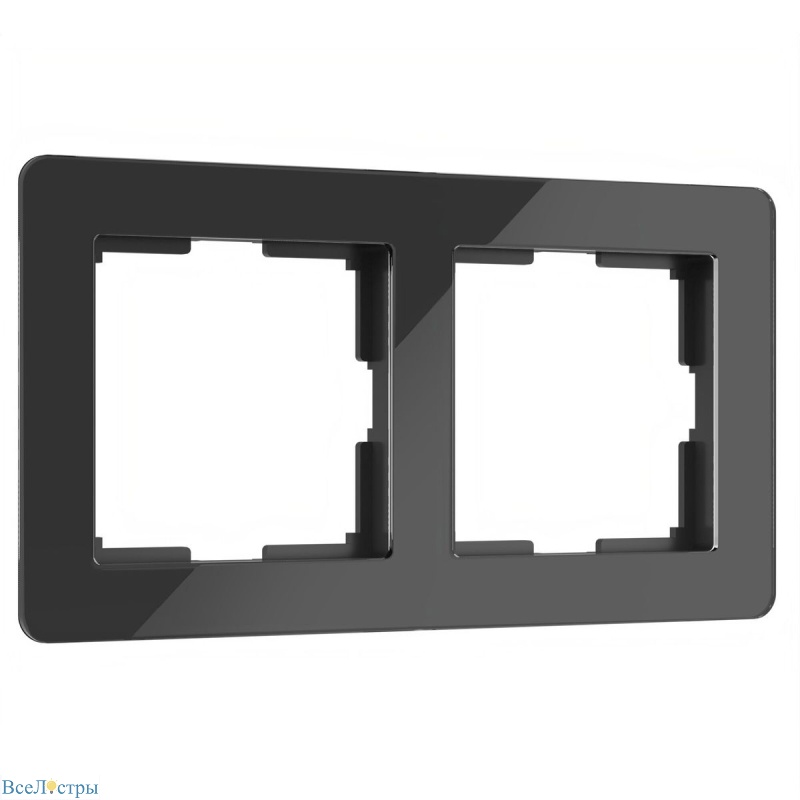 рамка на 2 поста werkel acrylic черный 4690389184857 w0022708