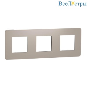 Рамка 3-постовая Schneider Electric Unica New NU280628
