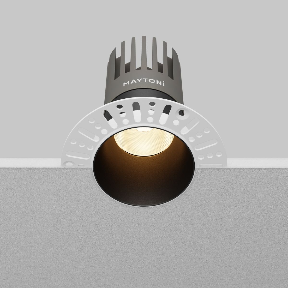 встраиваемый светильник maytoni technical dip dl122-15w-3k-trs-b