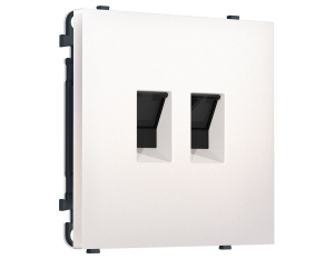 Комплект механизма компьютерной двойной розетки SIGMA Жемчуг RJ-45 Ambrella Volt MS212110 (SP2121, PR189)