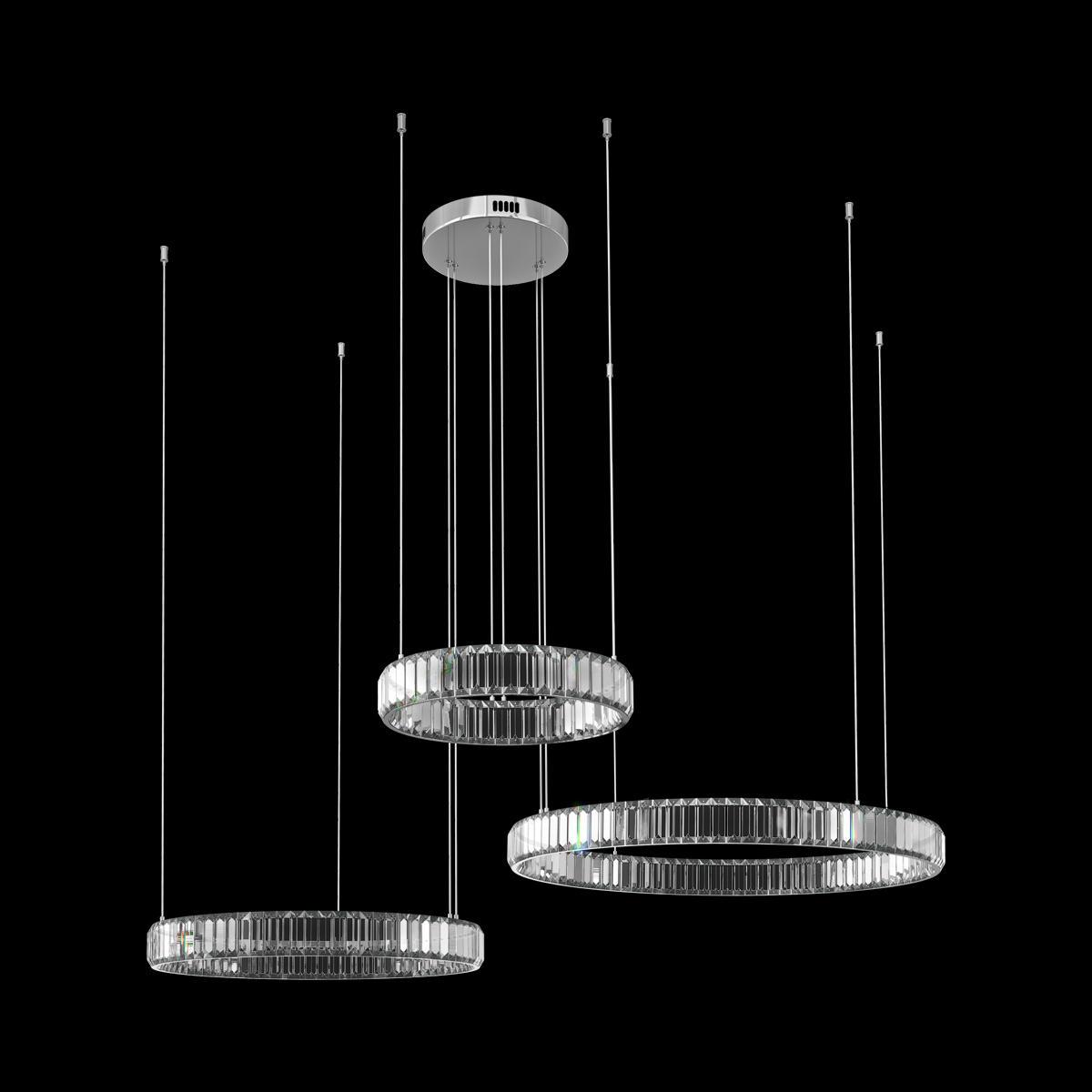 подвесной светодиодный светильник loft it crystal ring 10135/3 chrome