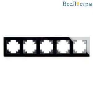 Рамка 5-постовая Stekker Катрин черный GFR00-7005-05 39641
