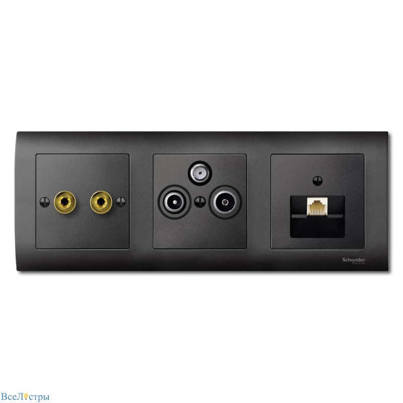 центральная плата rj45 х1 schneider electric merten system m mtn298314