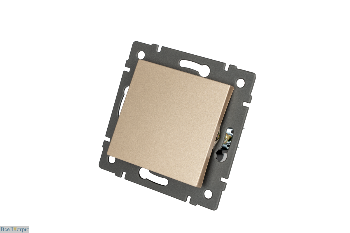 механизм выключателя одноклавишный проходной arlight swt-mkp1-pl-gd-v (250v, 10a) 049874