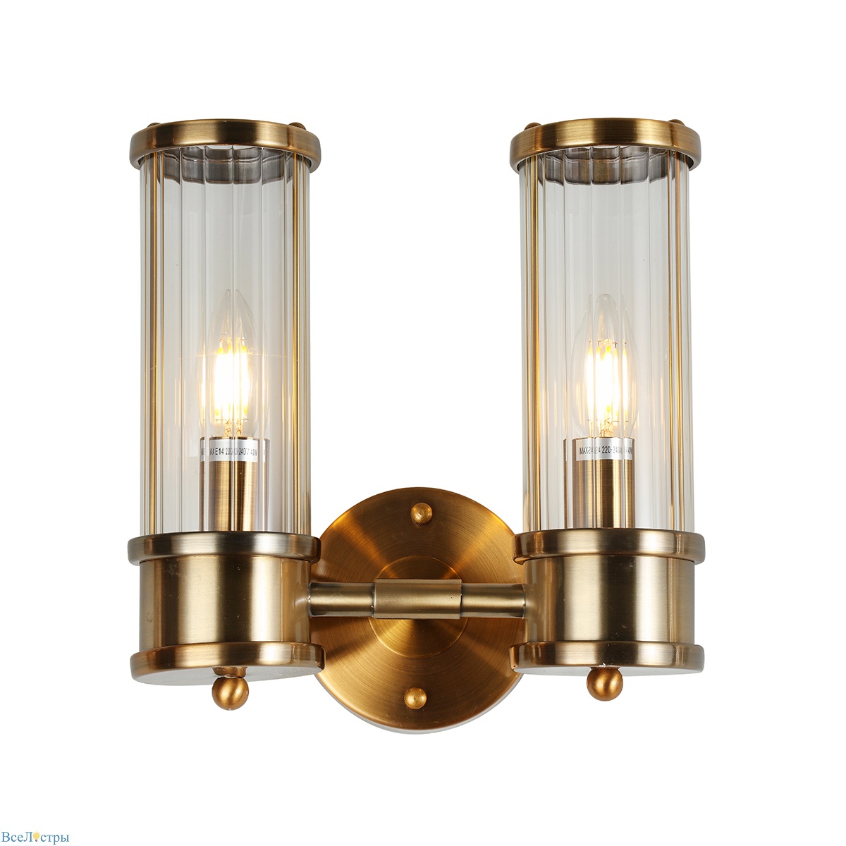 настенный светильник claridges 2c brass delight collection