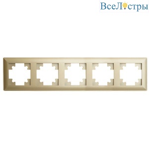 Рамка 5-постовая Stekker Катрин золото PFR00-7005-08 49610