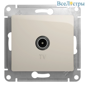Розетка TV оконечная 1DB Systeme Electric Glossa Молочный GSL000991