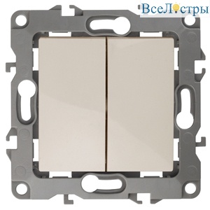 Выключатель двойной Эра 12-1004-02 Б0014652