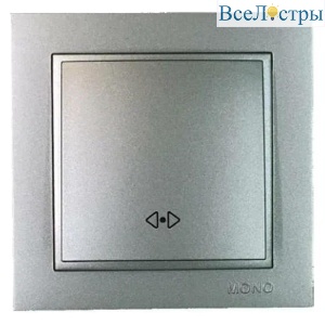 Выключатель одноклавишный Mono Electric Despina IP20 10A 250V антрацит 102-242425-112