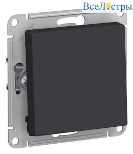 Выключатель 1-клавишный 2-полюсный 10А Systeme Electric AtlasDesign Карбон ATN001021