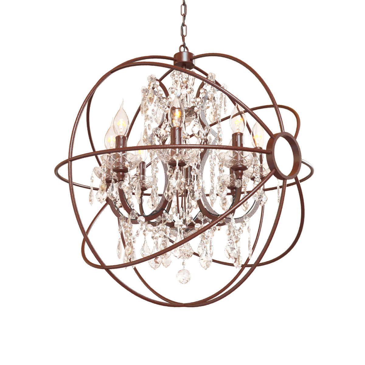 подвесная люстра loft it foucaults orb crystal loft1897/8