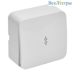 Переключатель одноклавишный Stekker белый MSW10-12-01 49386