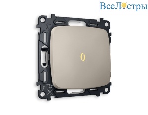 Комплект механизма 1-кл проходного выключателя с подсветкой Ambrella Volt Omega MO362030