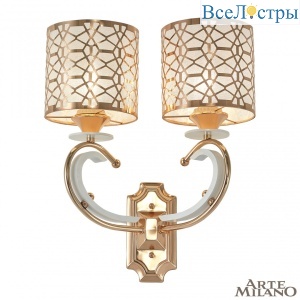 Бра Arte Milano Florentia-1237 301237/2W Wh/Gd