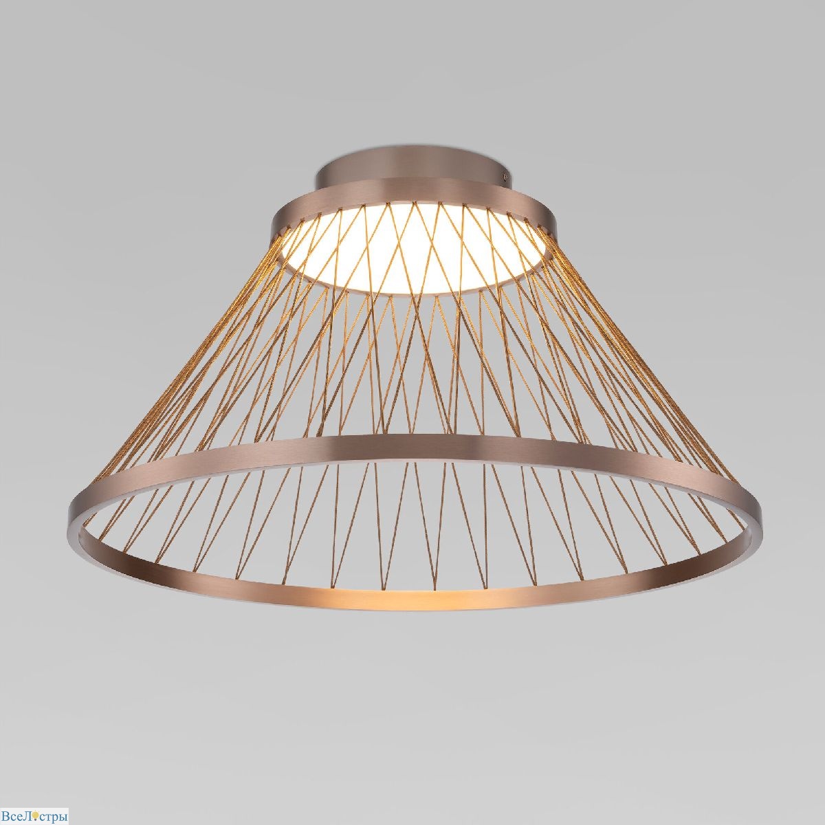 потолочная люстра eurosvet cesta 40019/1 led коричневый a069291