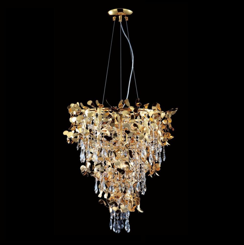 подвесная люстра crystal lux romeo sp10 gold d600