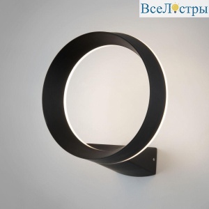 Уличный настенный светодиодный светильник Elektrostandard Ring 1710 Techno Led черный 4690389175985