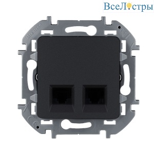 Розетка компьютерная двойная RJ45 Legrand Inspiria 673838