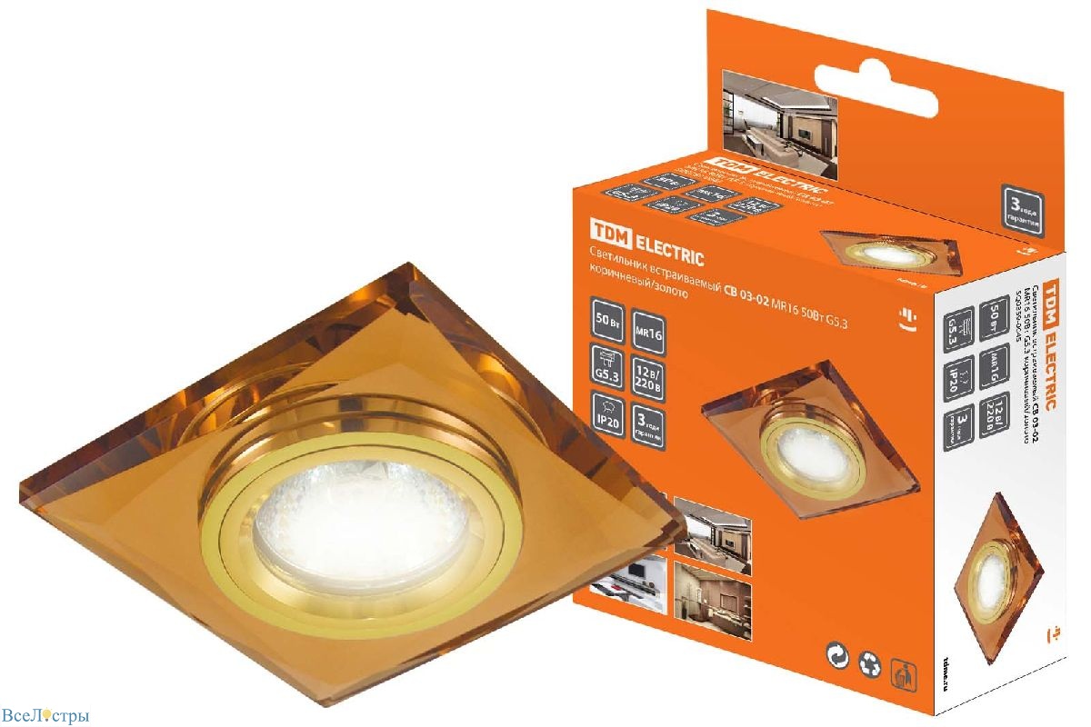 встраиваемый светильник tdm electric св 03-02 sq0359-0045