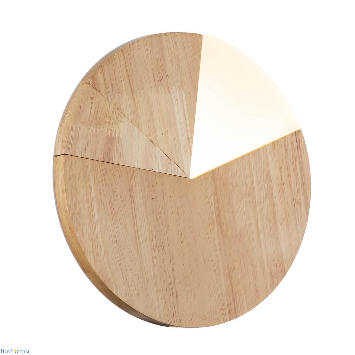 настенный светодиодный светильник indigo trave 10019/a/1w wooden v000025l