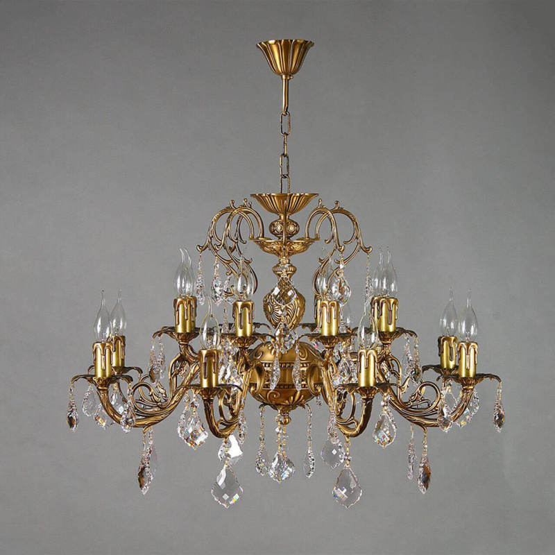 подвесная люстра ambiente alicante 8888/8+8 ab leaf crystal