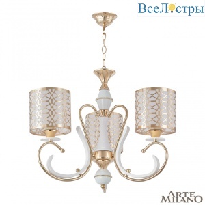 Подвесная люстра Arte Milano Florentia-1237 301237/3 Wh/Gd