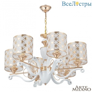 Подвесная люстра Arte Milano Florentia-3097 303097/6 Wh/Gd