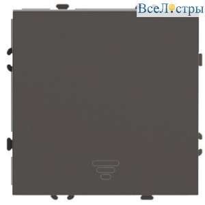 Выключатель 1-кл.самовозвр. (механизм) Stekker Эмили RSW10-5112-09 антрацит soft touch 50366