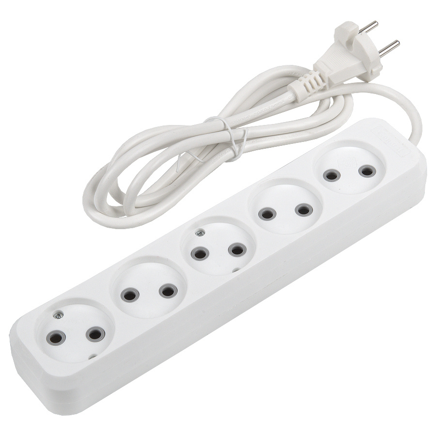 удлинитель бытовой general ges-10-2x075-5-10m 470087
