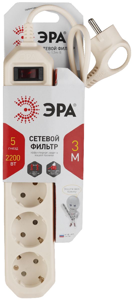 сетевой фильтр эра usf-5es-3m-i б0019035