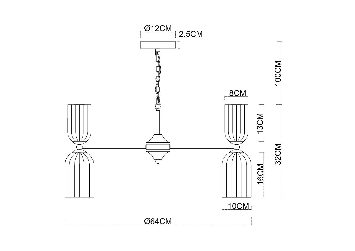 подвесная люстра arte lamp charm a1623lm-10go
