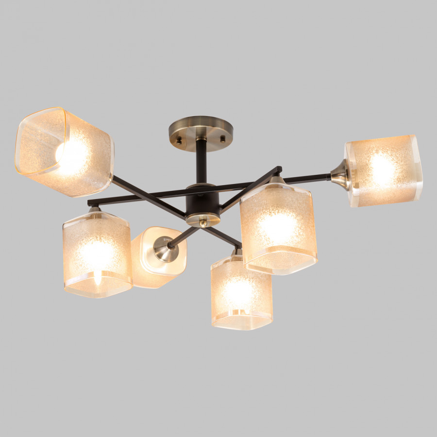 люстра на штанге imex md.4212-6-s-bk+ab