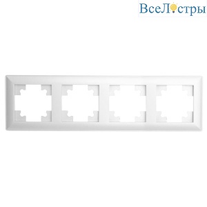 Рамка 4-постовая Stekker Катрин белый PFR00-7004-01 39795