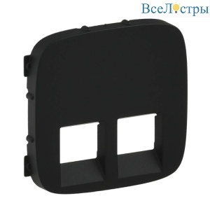Лицевая панель Legrand Valena Allure розетки телефонной RJ-11/Ethernet RJ-45 антрацит 755428
