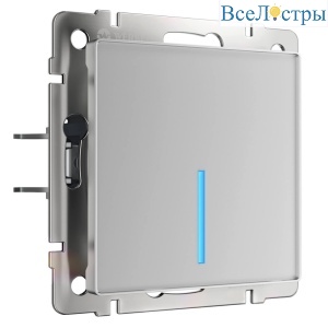 Сенсорный выключатель одноклавишный с функцией Wi-Fi Werkel серебряный W4510606 4690389149825