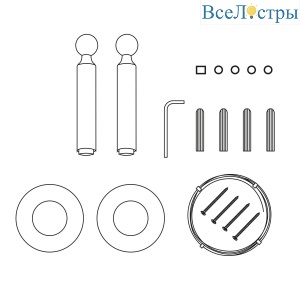 Монтажный комплект для тросовой световой системы ST Luce RAY ST963.409.00