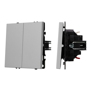 Выключатель звонковый 2 кл софт-тач никель Arlight SWT-MKR2-SFPL-IS (250V, 10A) 061786(1)