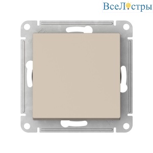 Выключатель с самовозвратом, сх.1, 10АХ, мех., быстрозажим. клем. Systeme Electric AtlasDesign Песочный ATN001215S