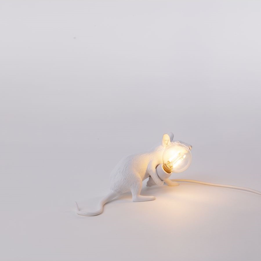 настольная лампа mouse lamp lyie down usb seletti