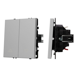 Выключатель управления шторами 2 кл софт-тач никель Arlight SWT-MKR2-SFPL-IS (250V, 10A) 059435(1)