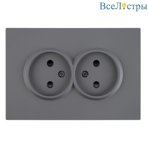 Розетка 2-местная СЗК Stekker 250В 16А Эмили RST16-5116-10ZK 50245