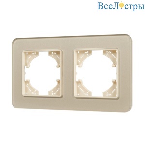 Рамка на 2 поста стеклянная Arlight FRM-OMALI-GS-2-GD 049695