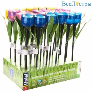 Светильник на солнечных батареях (UL-00004275) Uniel Promo USL-C-651/PT305 Tulip Set 24