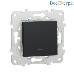 Переключатель одноклавишный перекрестный с подсветкой Schneider Electric Unica New NU520554N