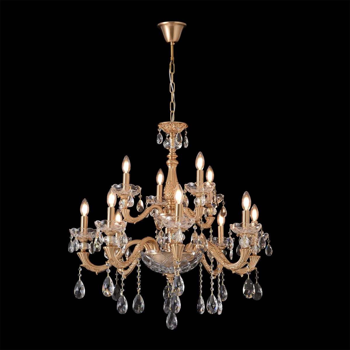 подвесная люстра crystal lux elizabeth sp8+4 brass