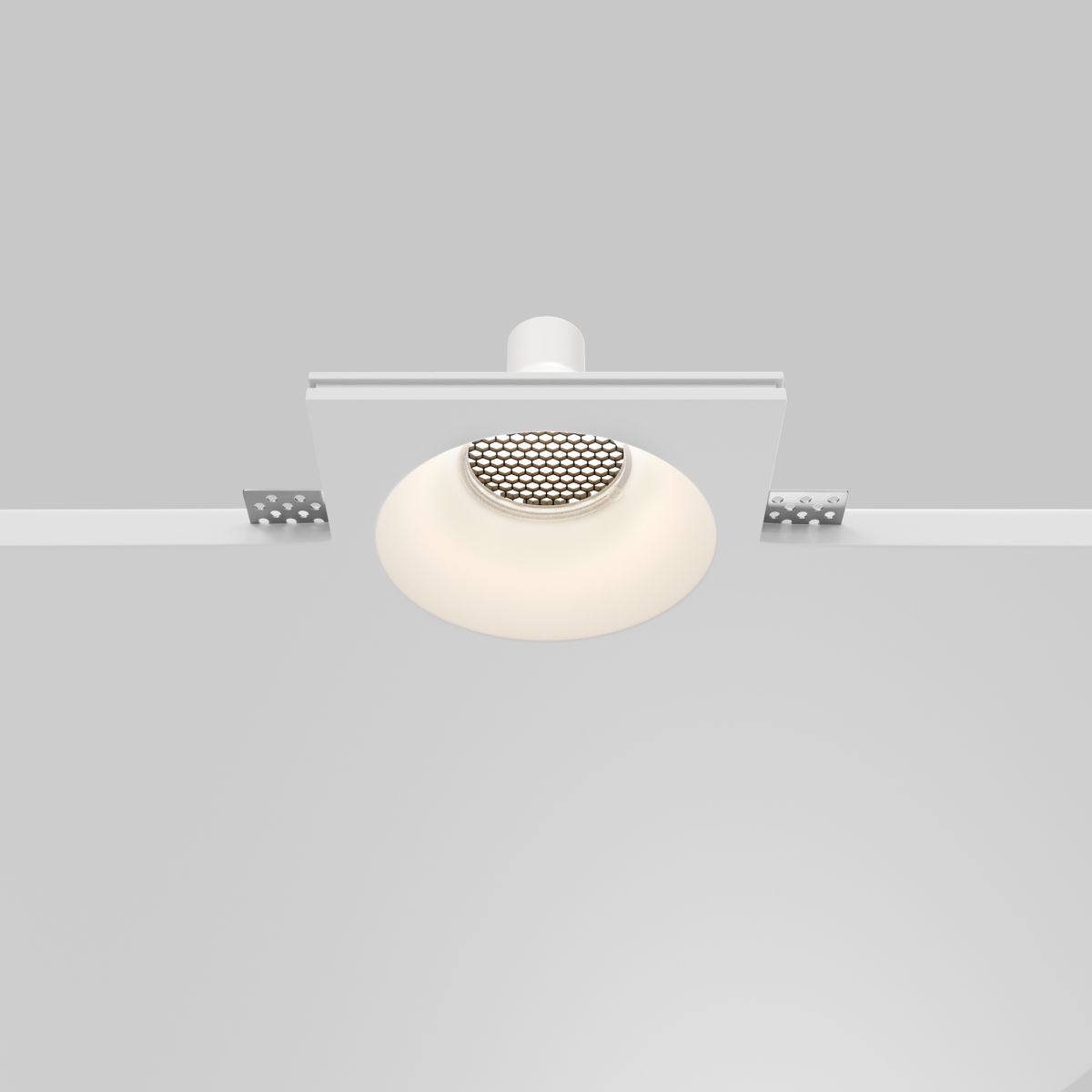 встраиваемый светильник maytoni technical gyps modern dl129-gu10-01-w