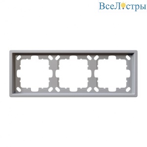 Рамка серия FD 3-постовая, цвет Белый матовый (soft touch) Jasmart FD1003PWM