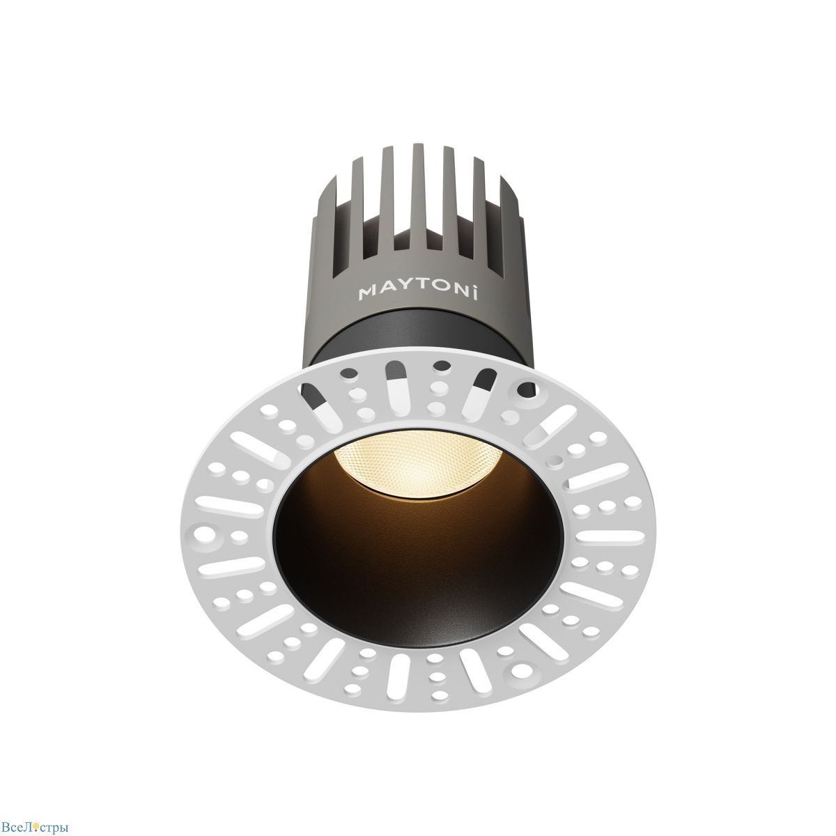 встраиваемый светильник maytoni technical dip dl122-15w-3k-trs-b