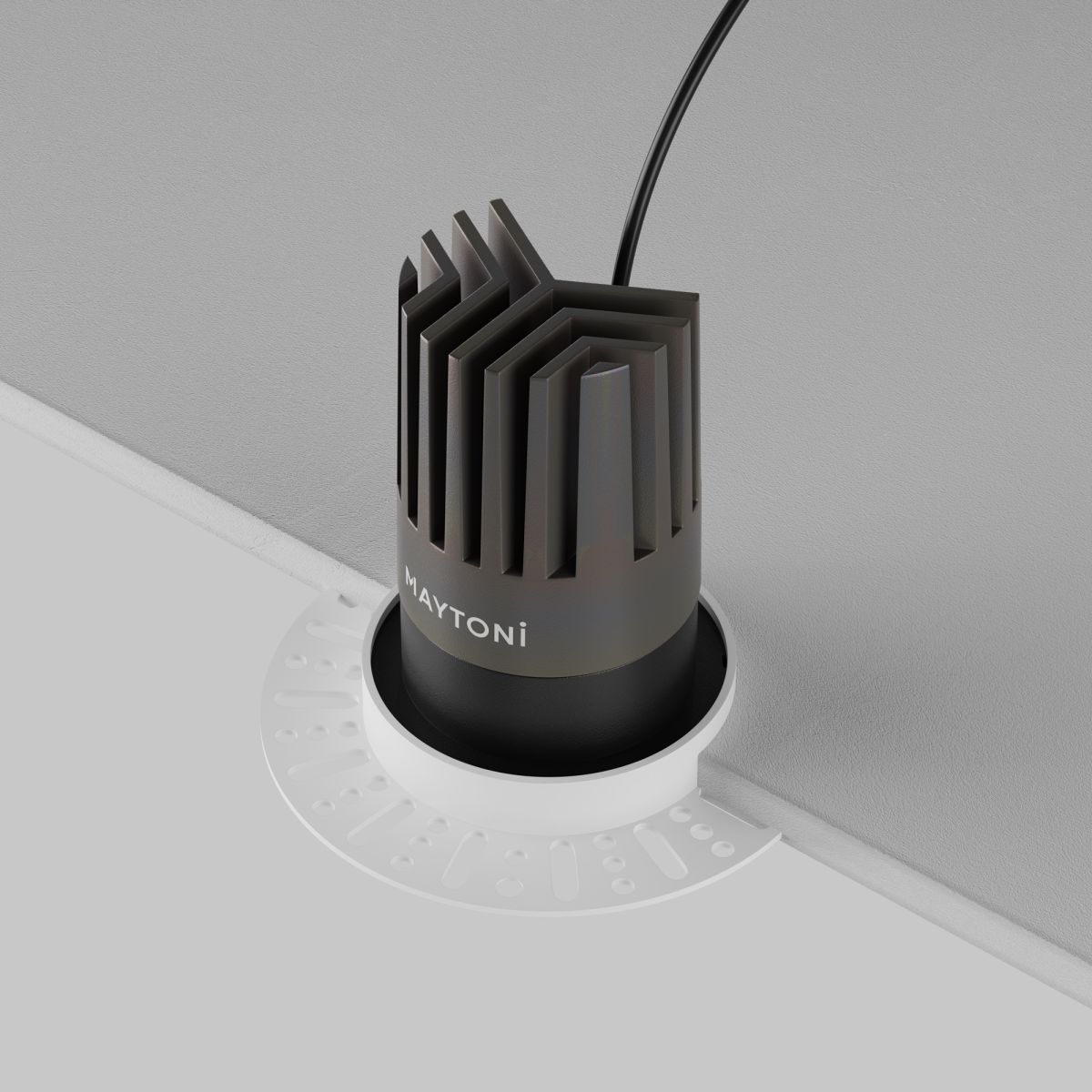 встраиваемый светильник maytoni technical dip dl121-15w-3k-trs-b